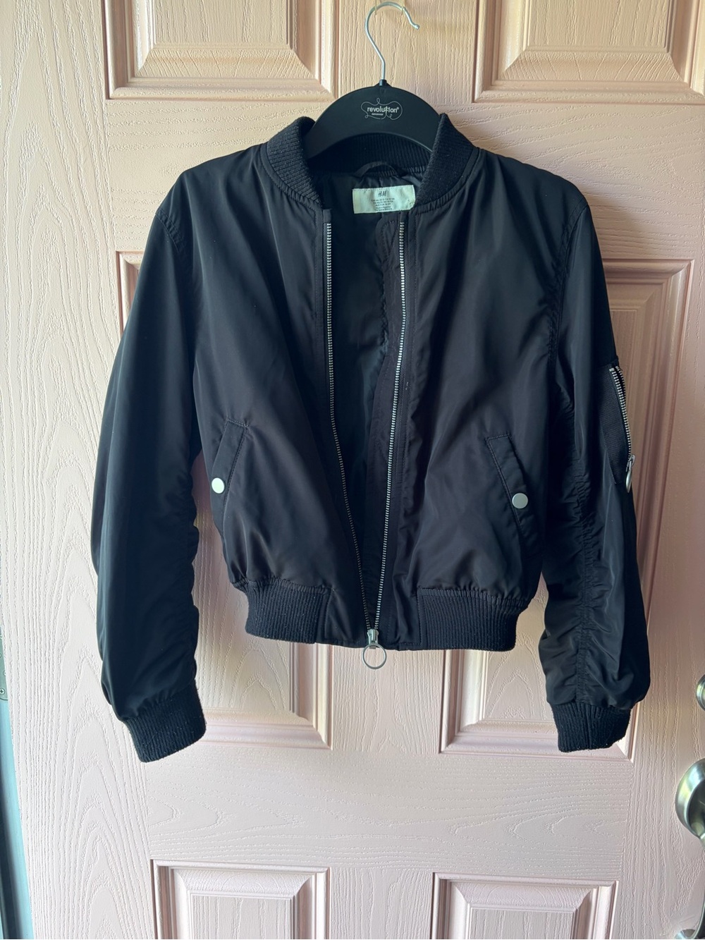 H&M Girls Black Bomber Jacket